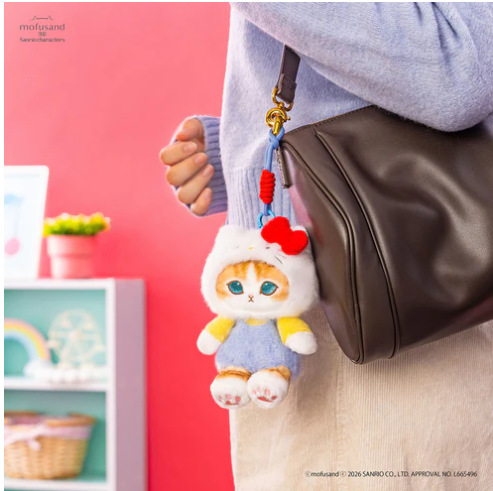 mofusand x hellokitty Sanio 軟萌毛絨吊飾 (凱蒂貓) 5月上旬到貨