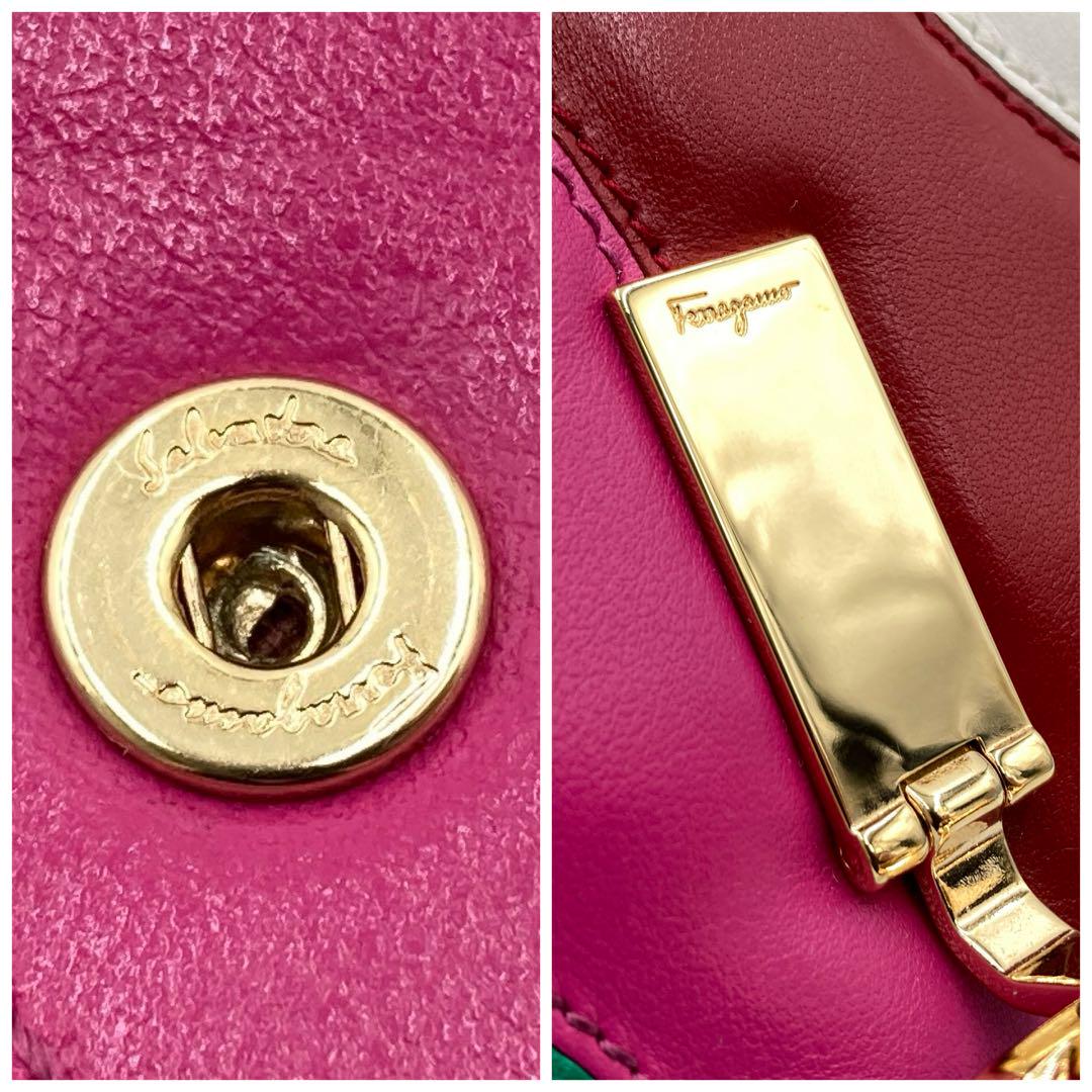 Salvatore Ferragamo 多色長款錢包 Rainbow Gancini Made in Italy 全新價$6,800