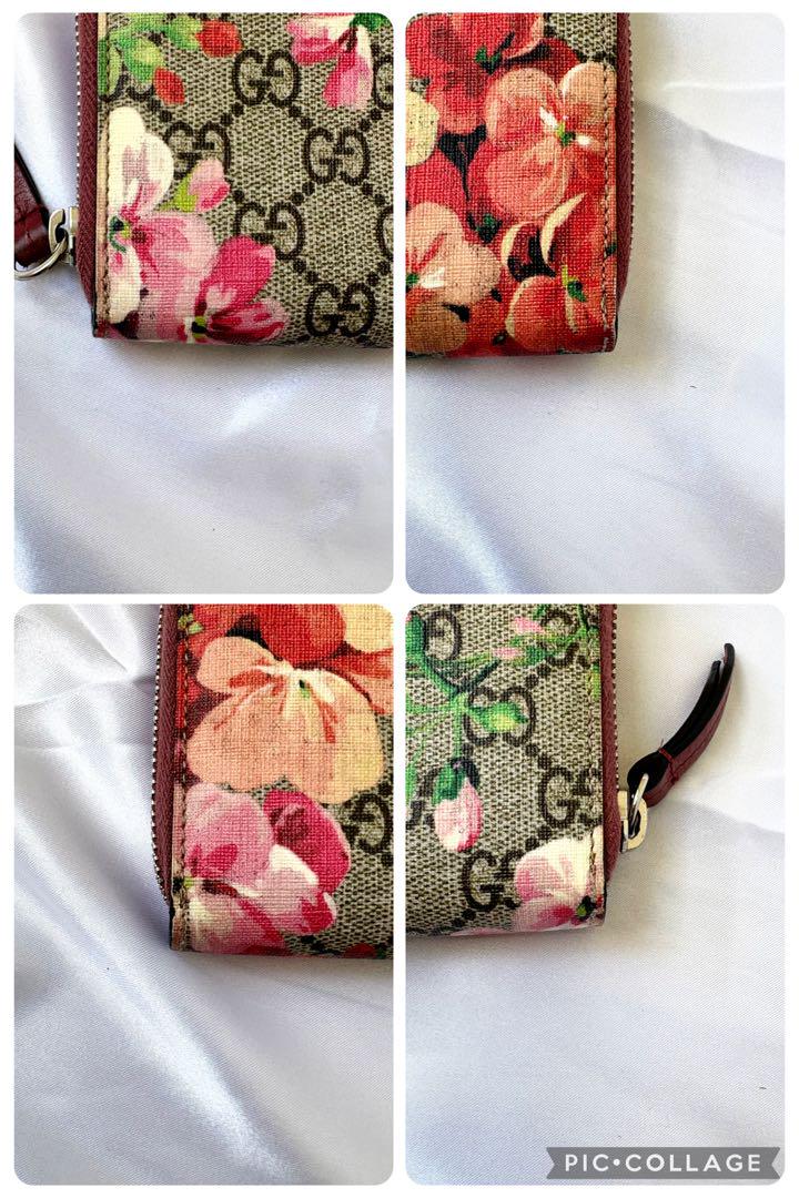 Gucci 長版皮夾 Blooms 花卉圖案 GG Supreme 粉紅色 Made in Italy 全新價$13,800