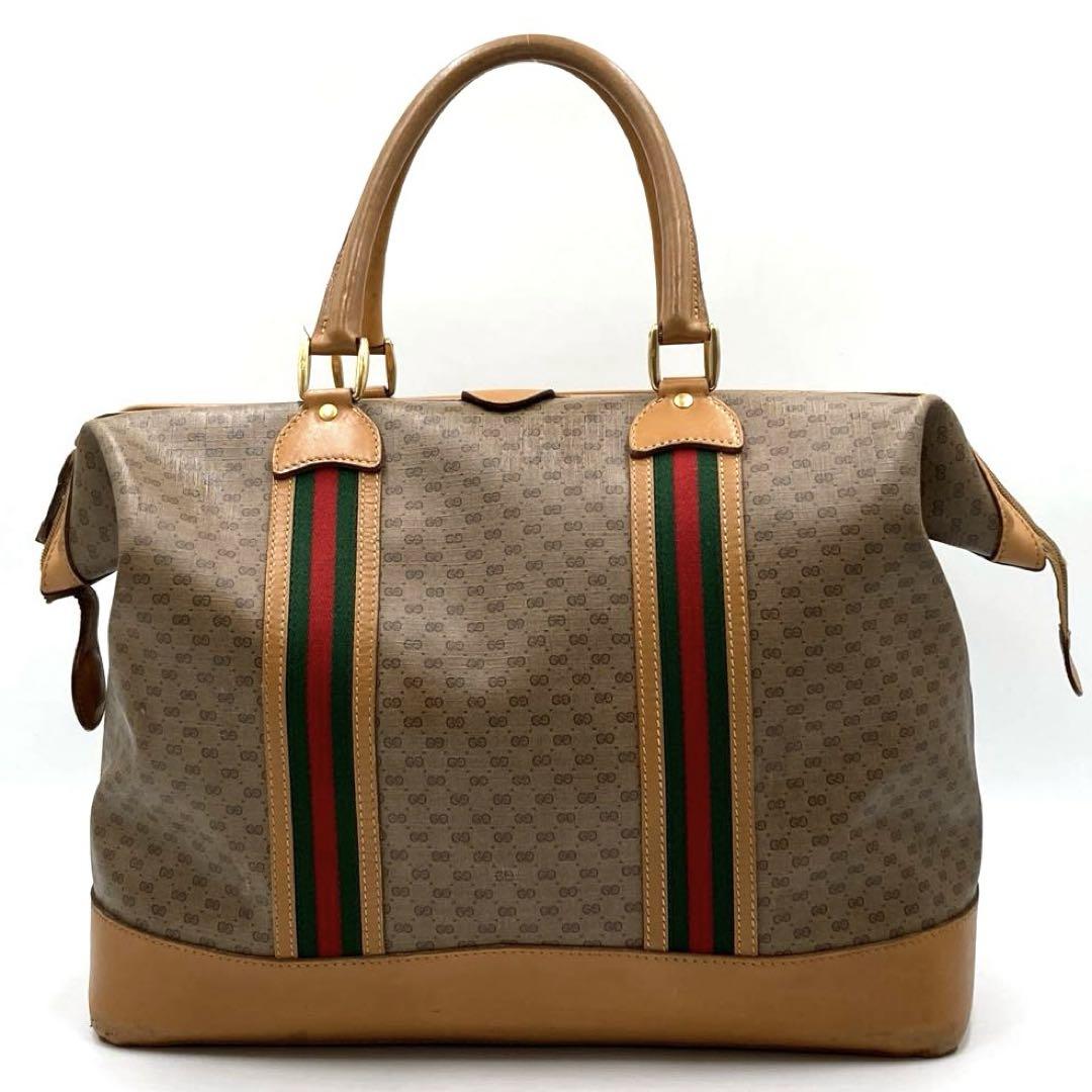 GUCCI 波士頓包 Sherry Line 皮夾 旅行包 皮革 PVC GUCCI品牌頁面 Made in Italy 全新價$33,800