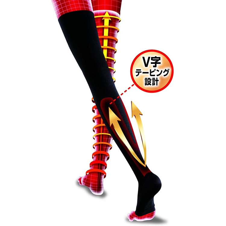 SLIMWALK EX 加強版 日本製醫療級保健壓力襪 (短筒,密趾,黑色) 醫用淋巴及膝襪 適合外出 黑色 M-L 尺寸 1 雙(通用醫療裝備)“衛生用品” *消委會測試表現最佳醫療保健壓力襪*