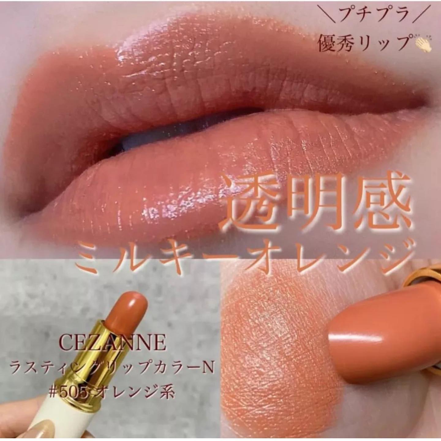 Cezanne 唇膏505 色 秋色限定 CEZANNE ラスティンググロスリップ505