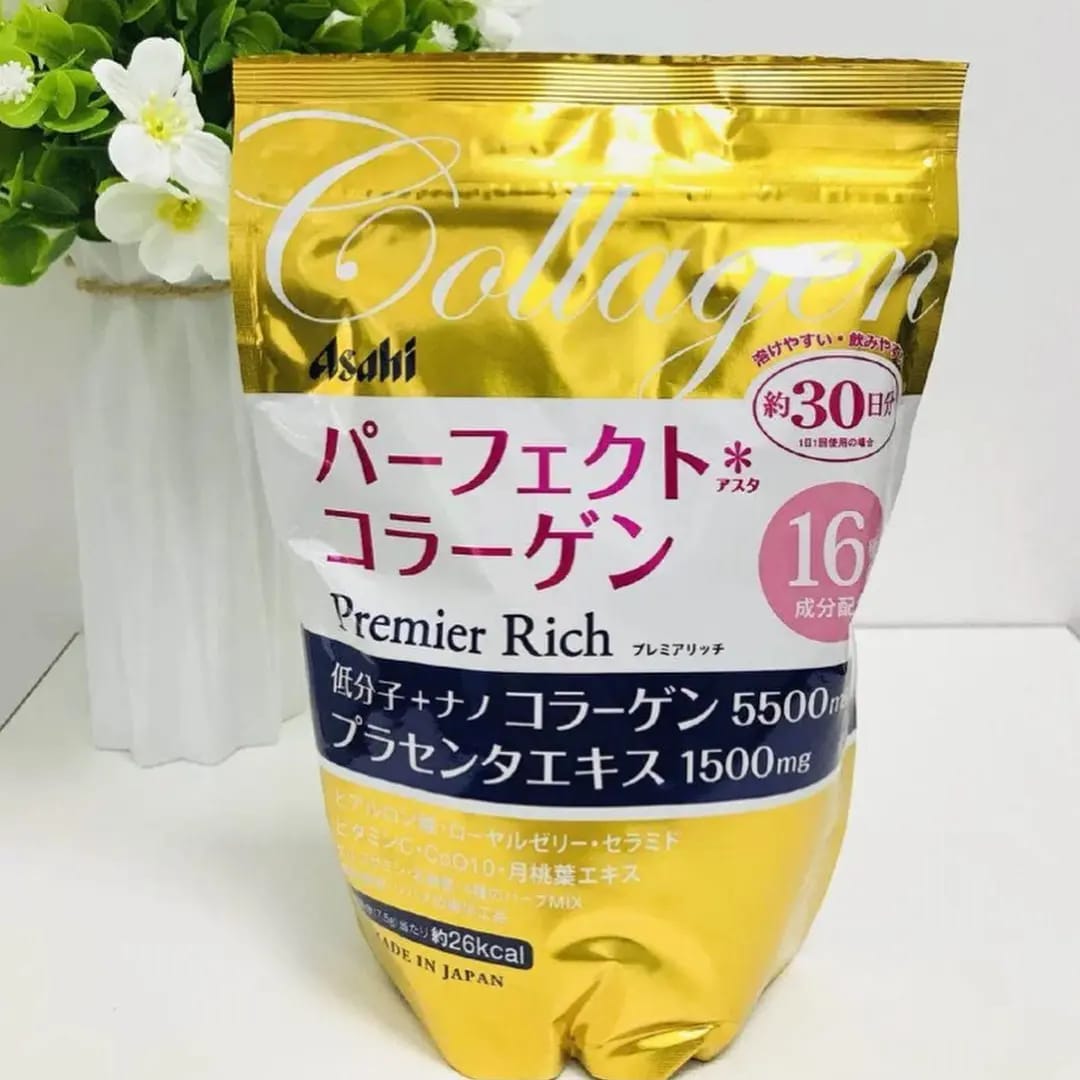 金色加強版 昂貴5500mg 配合23種抗衰老成份 + 胎盤素 + 美白精華 Premier Rich 膠原蛋白粉 228g 網站特價