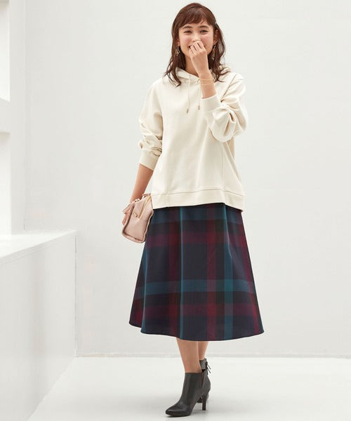 スカート 大人チェック柄フレアースカート(葵廣門市自取可減$20)