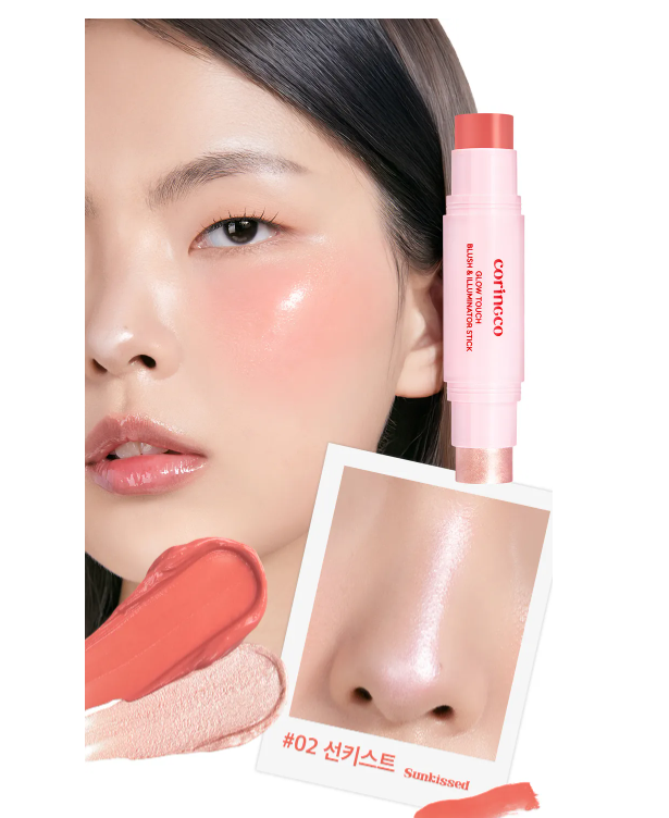 CORINGCO - Glow Touch 腮紅高光棒 - 2 色