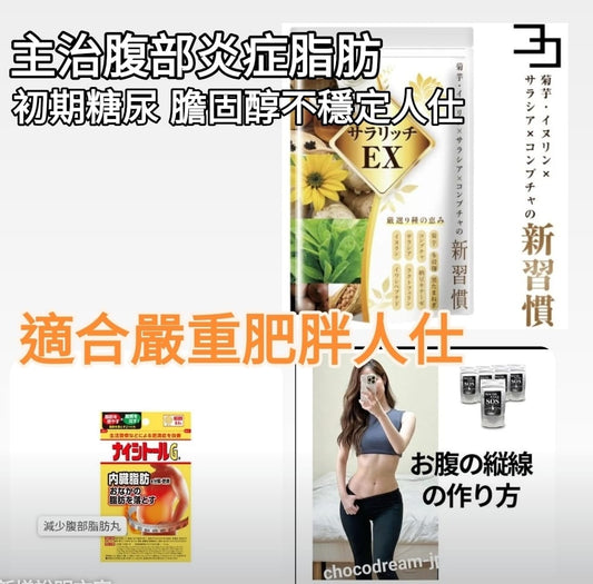 高級瘦身系列 穩定血糖及不穩定膽固敦 適合容易肥胖及BMI 過重問題