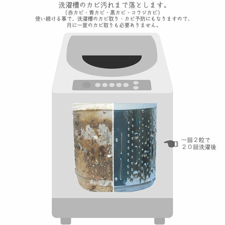 Hotapa天然貝殼粉洗衣糟消毒殺菌洗衣丸 - 東京雜貨店 Chocodream_JP